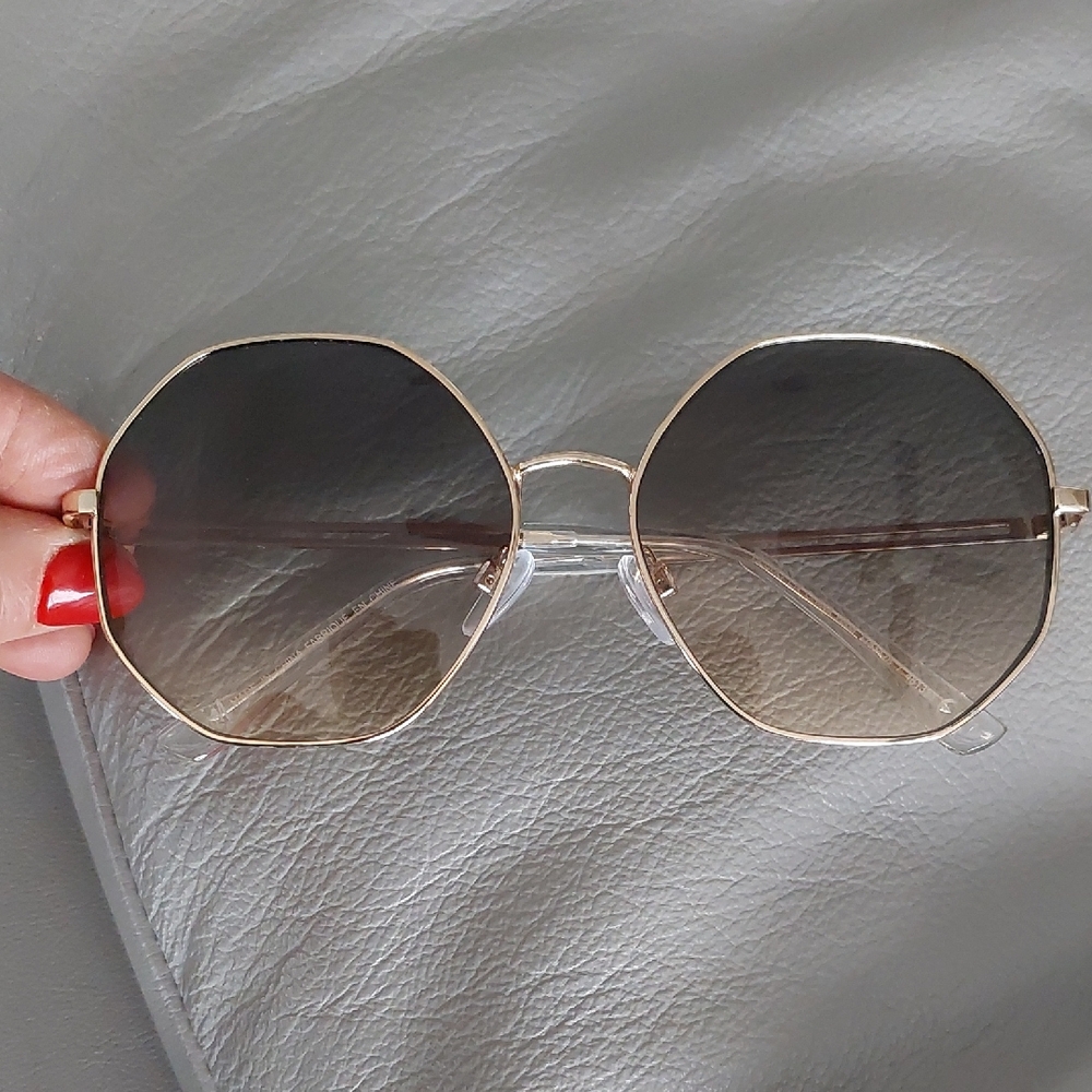 H&M Gold Octagonal Sunglasses